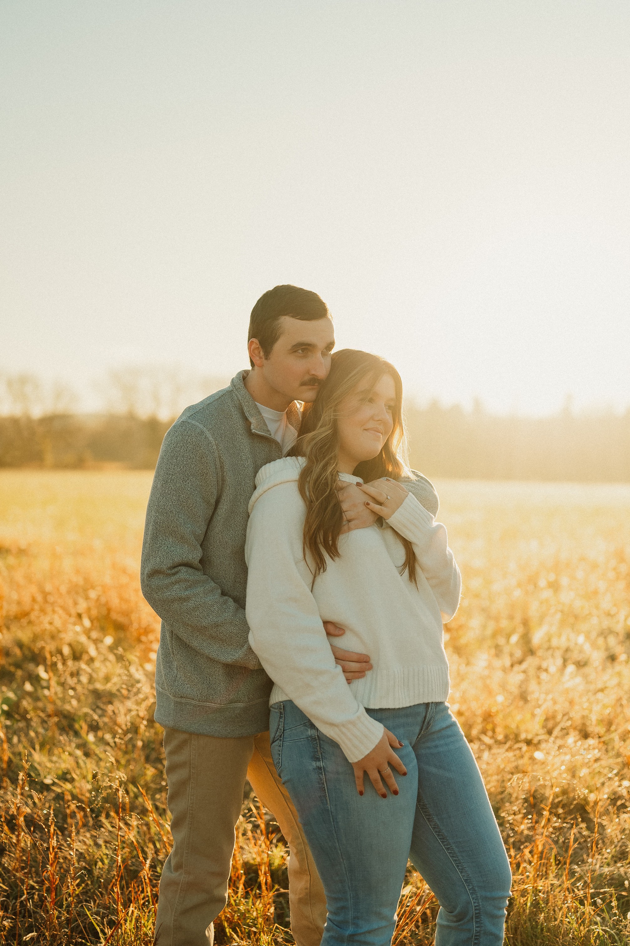 Kaileigh and Ryan together at sunset